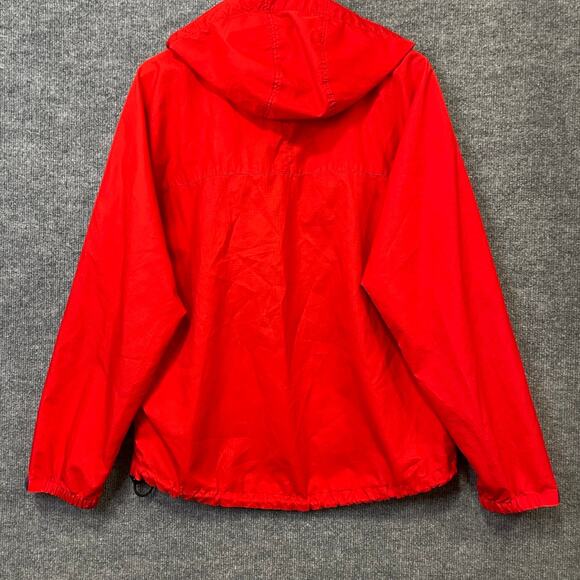 Vintage 90's Patagonia Red Windbreaker Anorak Half Button Snap Size Small - Picture 2 of 11